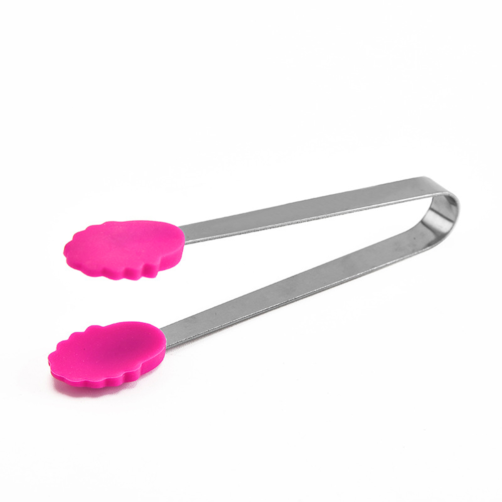 1PC Kitchen Silicone Clip Fruit Tongs Salad Serving Stainless Steel Handle Utensil Kitchen Accessories Tools: 05