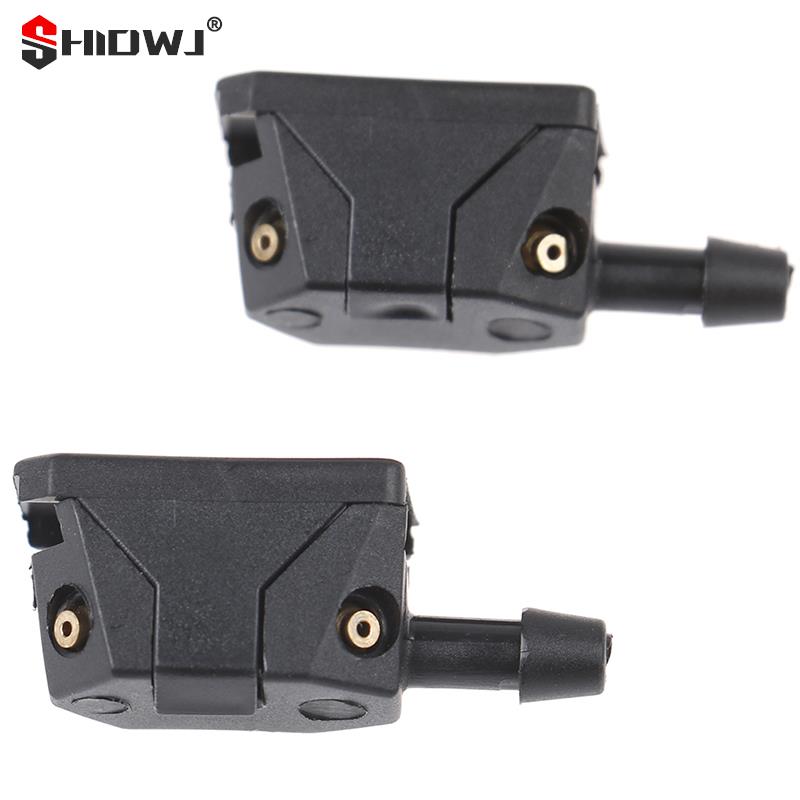 2PCS Universal Auto Windschutz Scheibe Wischer Klinge Wasser Spray Düsen Montiert Auf 8mm 9mm 4 Weg Upgrade direkt Fit Große Schärfen