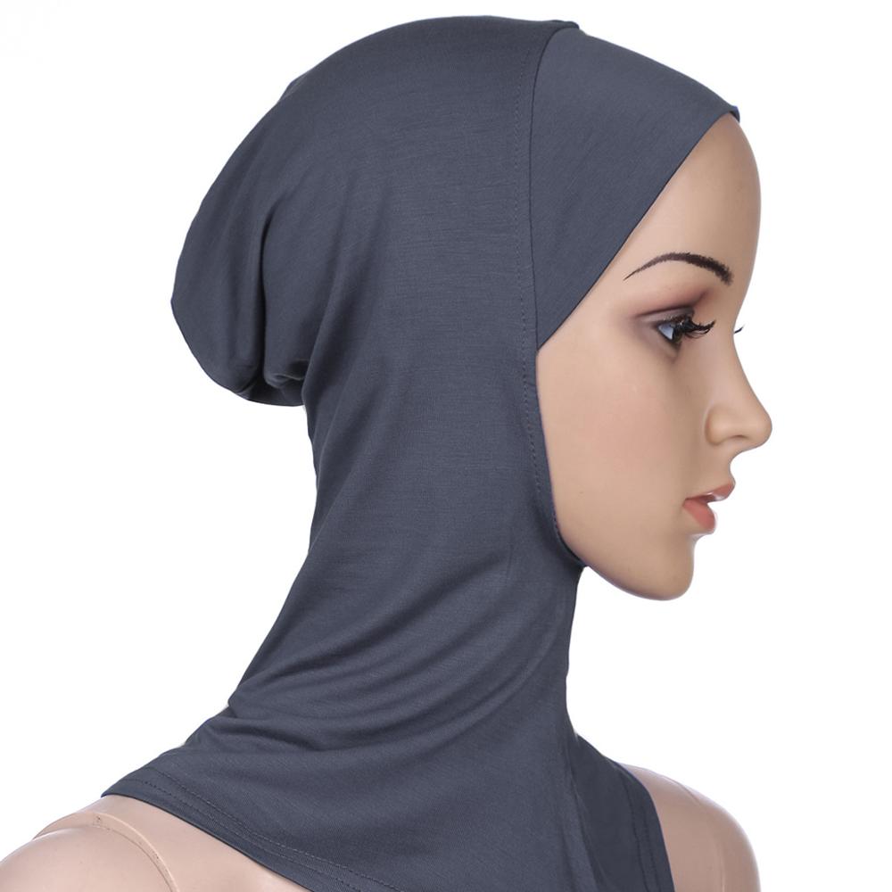 PEIFU-gorro de baño Hijab interno para Mujer, Turbante elástico islámico musulmán, Turbante envolvente para el capó, gorros de baño para Mujer: dary  gray