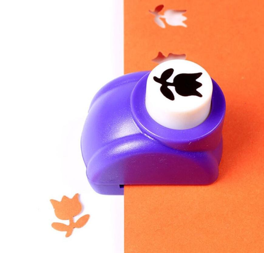 Kawaii Embossing device Circle flower punch DIY craft hole punch puncher Kids scrapbook paper student kids Supply Randomly