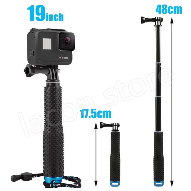 Selfie stick uttrekkbar håndholdt monopod for gopro hero 10 9 8 7 6 5 gopro max osmo action insta 360
