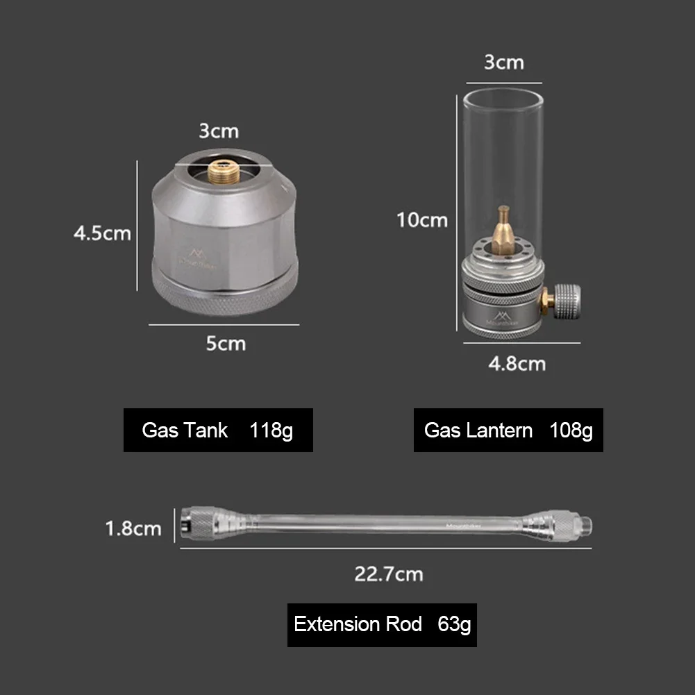 Flambant neuf Camping bougie lampe à gaz veilleuse tente gaz lanterne bougie Kit avec réservoir vide rallonge tige accessoires