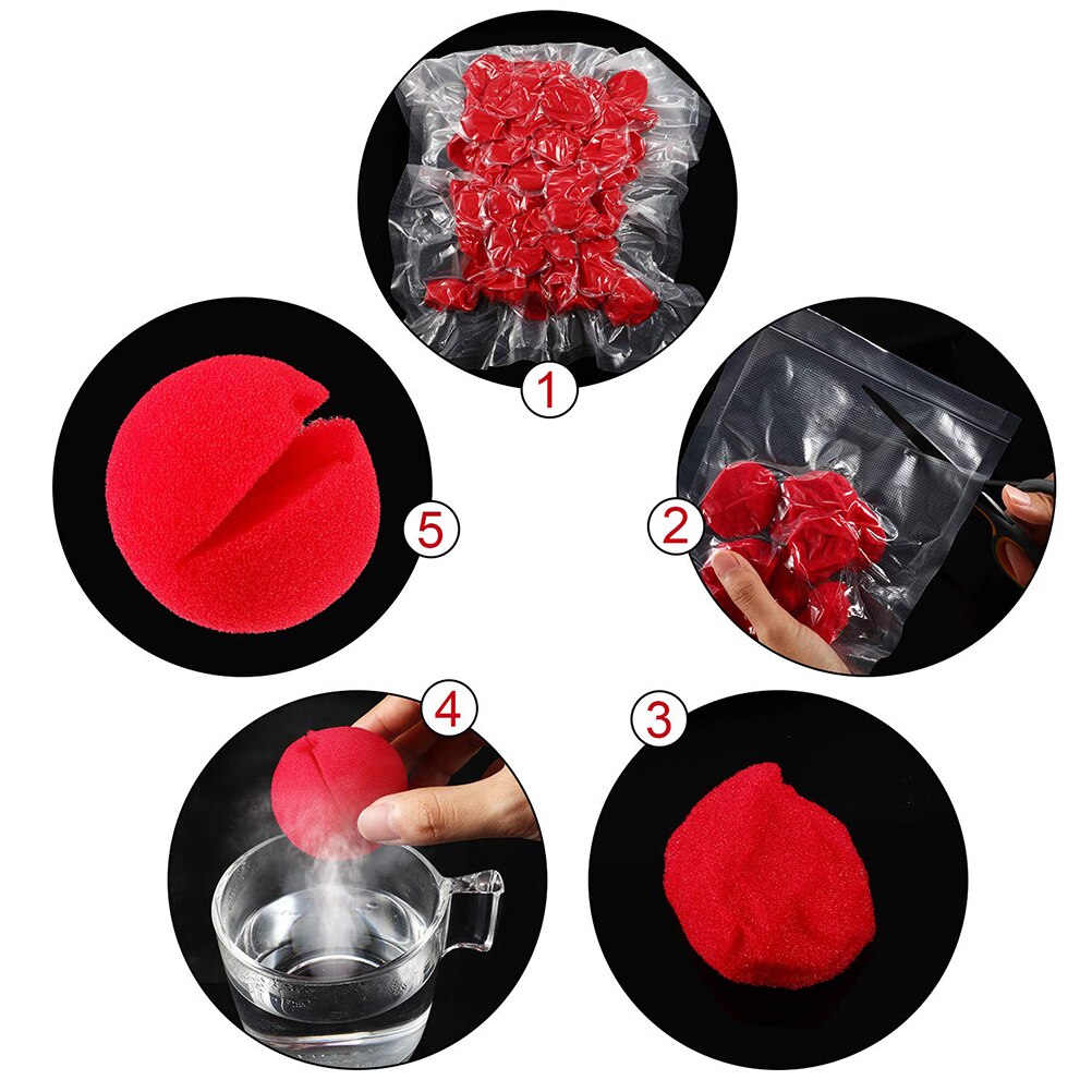 30Pcs/pack Red Clown Noses Foam Clown Noses Cosplay Red Clown Nose Novelty for Halloween Christmas Costume Party