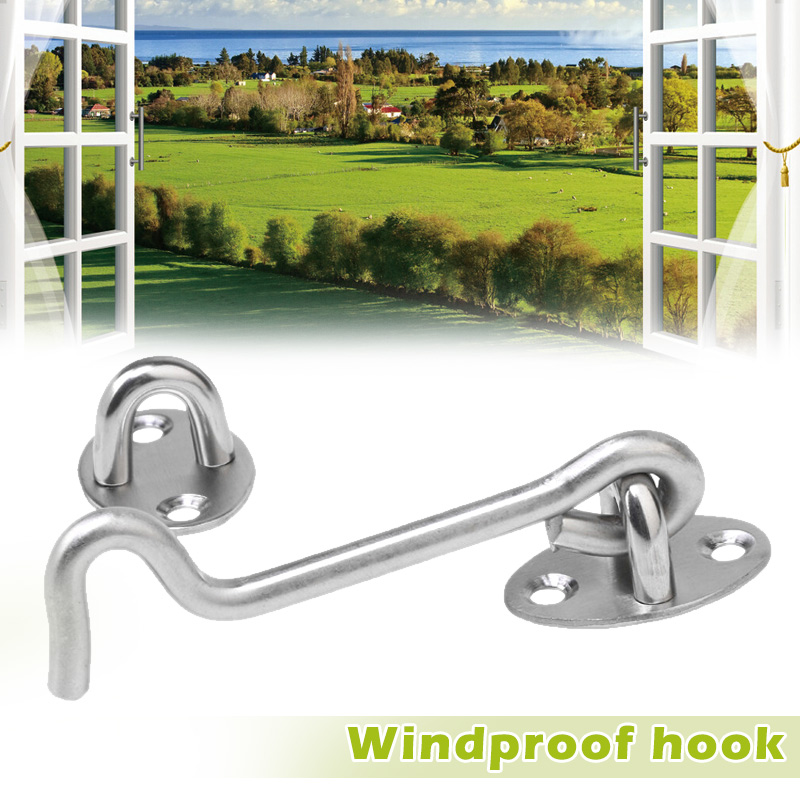 Cabin Hook Eye Latch Stainless Steel Hardware Hook Gate Door Swivel Window Hogard NO29
