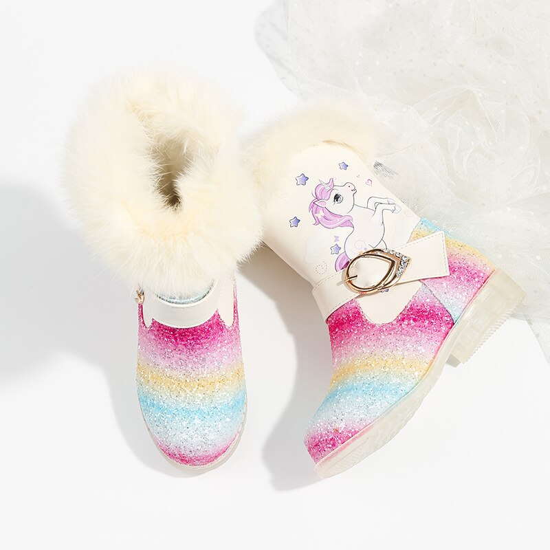 Kikids Prinsen Pluche Warme Baby Peuter Laarzen Mode Kind Snowboots Schoenen Voor Jongens Meisjes Winter Schoenen Kid enkellaarsjes