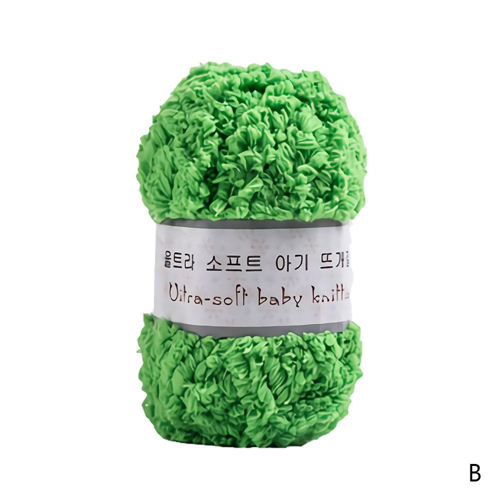 Soft Smooth Yarn Baby Knitting Wool Yarn Thick Yarn Fiber Velvet Yarn Hand Knitting Wool Crochet Yarn for Diy Sweater: B