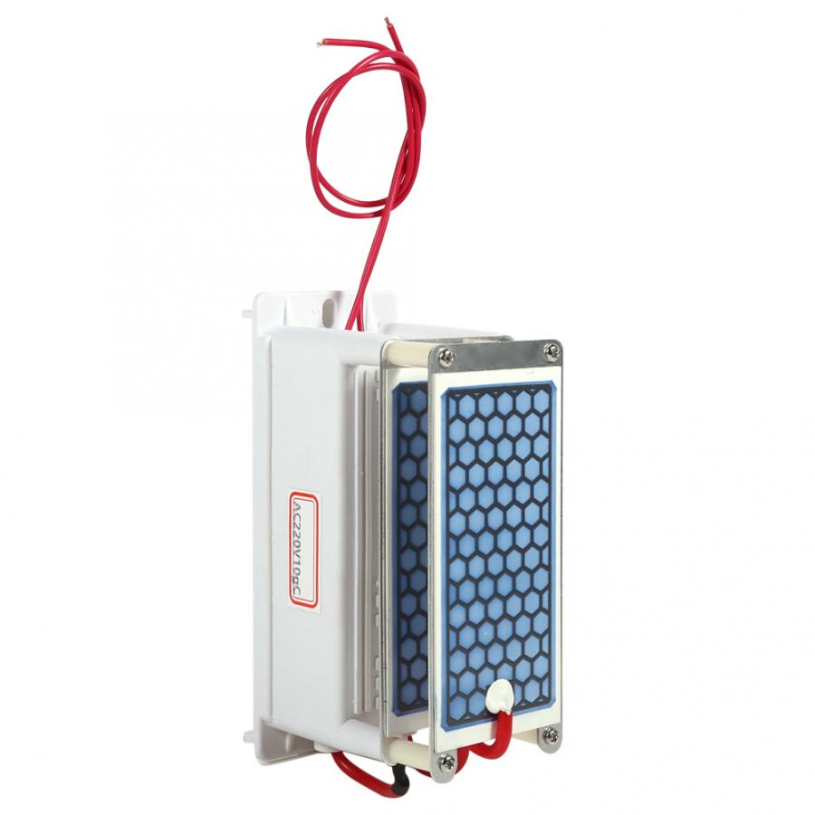 Generador de ozono portátil de 10g, máquina ozonizadora de aire con placa cerámica integrada doble, máquina de oxígeno AC220V