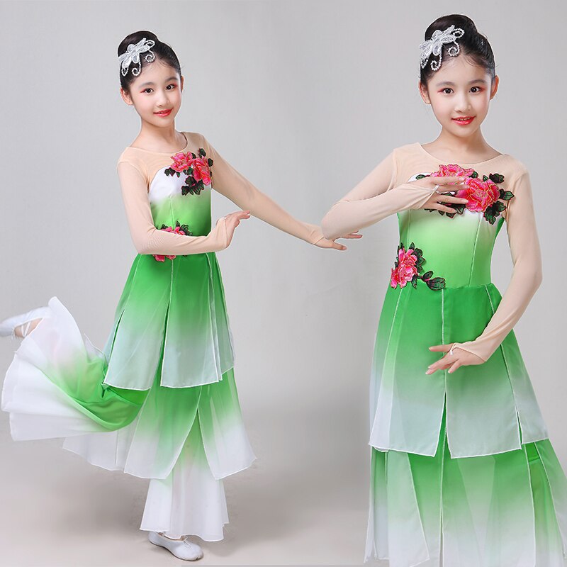 freundlicher klassische tanzen tanzen kleidung mädchen elegante Chiffon leistung tanzen kostümich traditionellen chinesischen tanz kostüm: 3 / 140