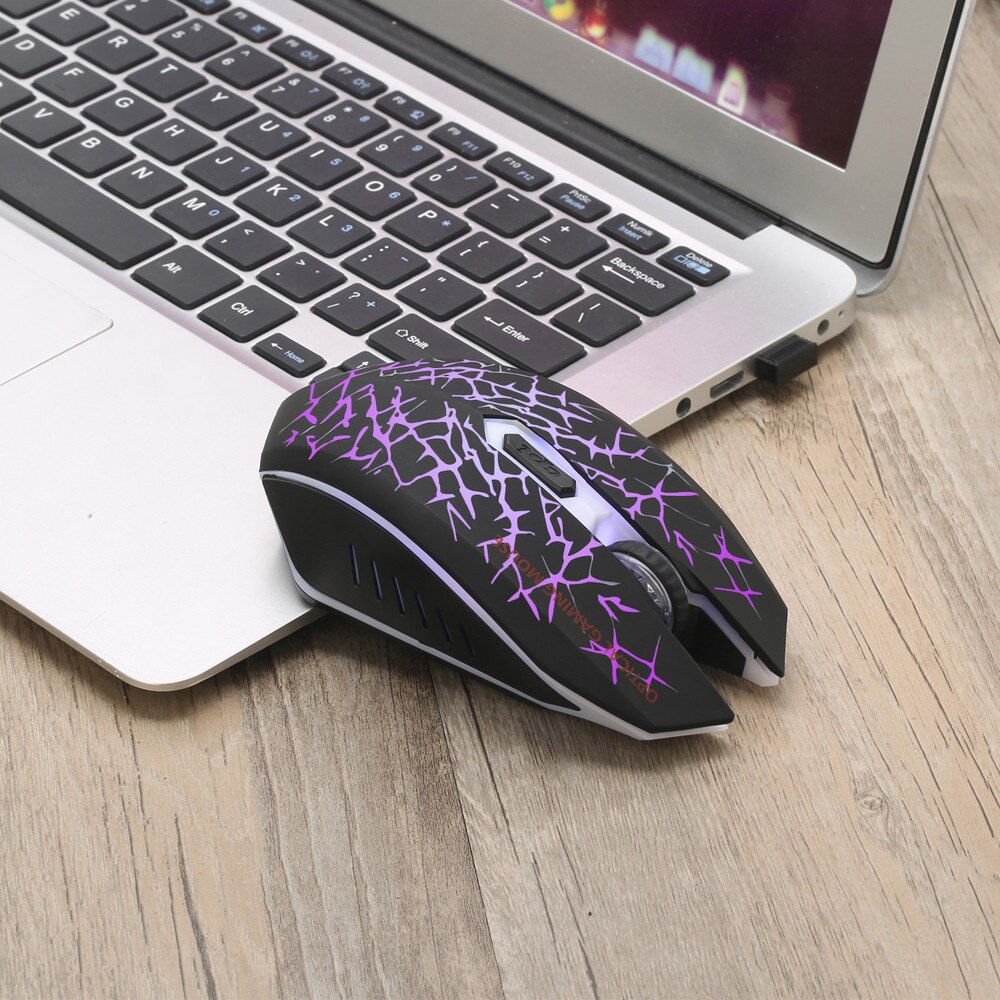 3 Buttons USB Wireles Luminous Gamer Computer Gaming Mouse 2400DPI LED Special 3D Shaped Portable Computer Shift Key Gamer Mouse