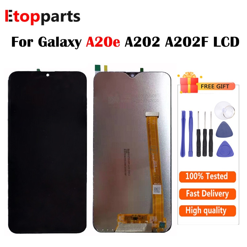 Pełny wyświetlacz LCD robić Samsung galaktyka A20e ekran dotykowy Digitizer montaż robić SAMSUNG A20e A202 A202F ekran LCD
