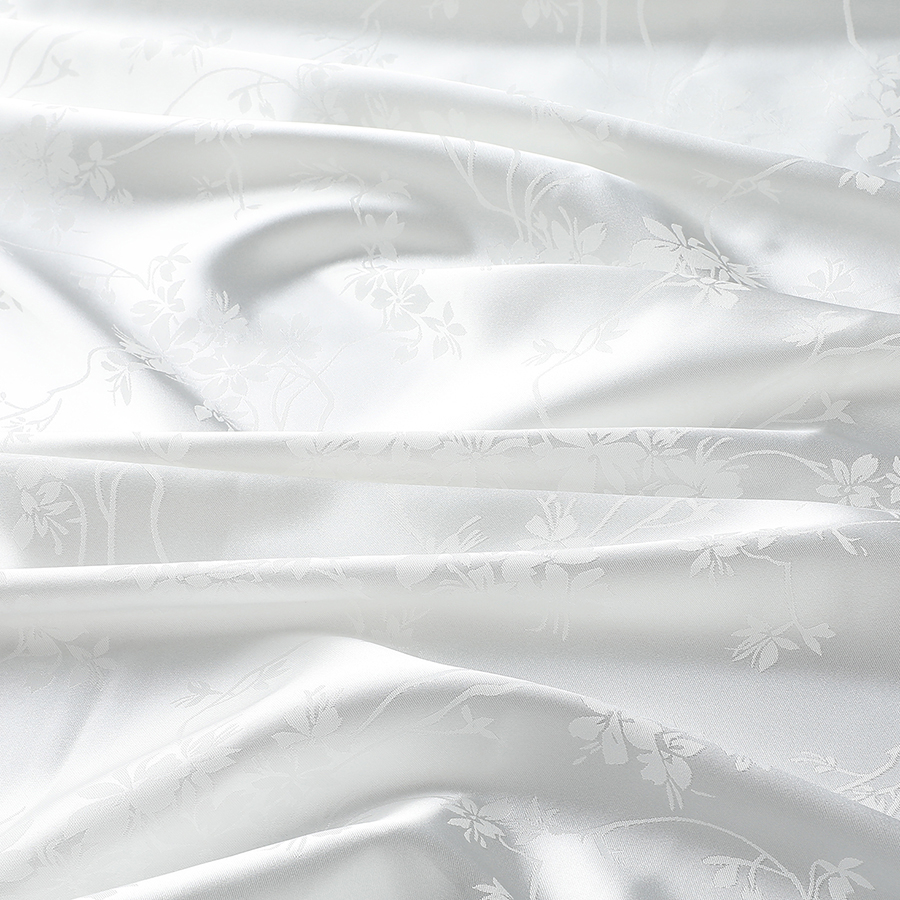 Kinesisk qipao-stoff jacquard silke sateng acetat imitert silke klær skjørt sateng kinesisk stil stoff: Sakura rosa