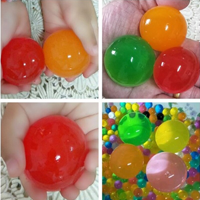 100/50 st/lot stora hydrogelpärlformade stora 3-4cm kristalljorda vattenpärlor lera växa boll bröllopsodlande lökar heminredning