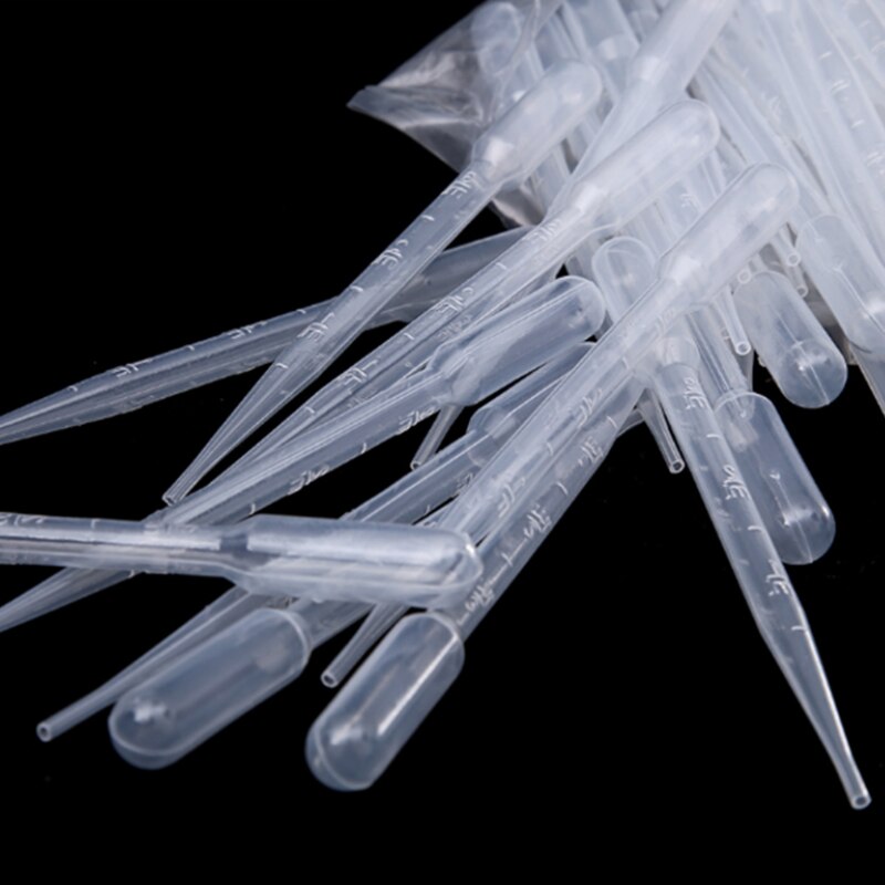 50 Stuks 3ml Plastic Transfer Pipetten - Wegwerp Oogdruppelaars voor Essentiële Oliën, Mascara Tubes, Mini Make-up Tools