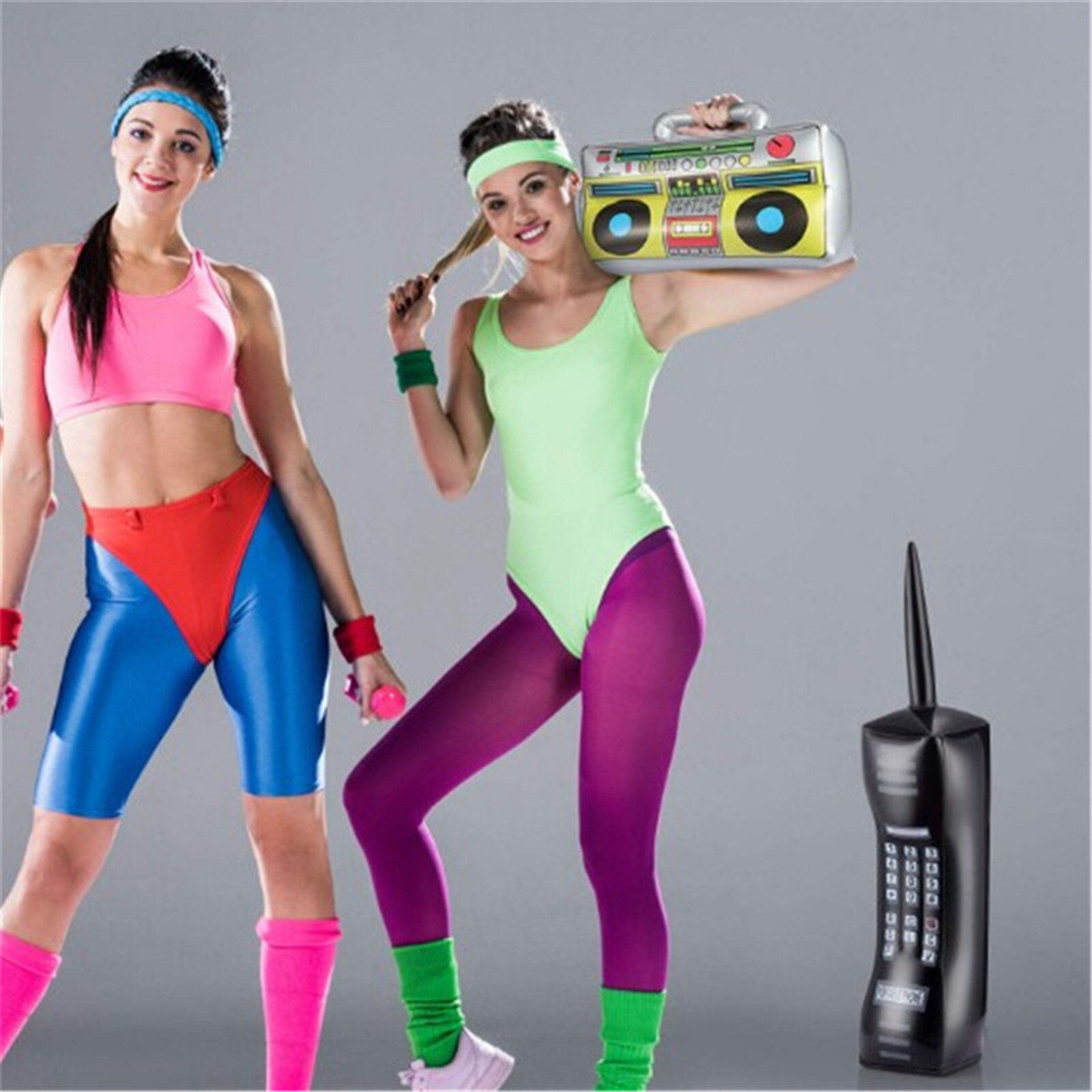 Funny Inflatable Radio Boombox Inflatable Mobile Phone Props For 80s 90s Party Decorations Pvc Inflatable Toys For Men Women