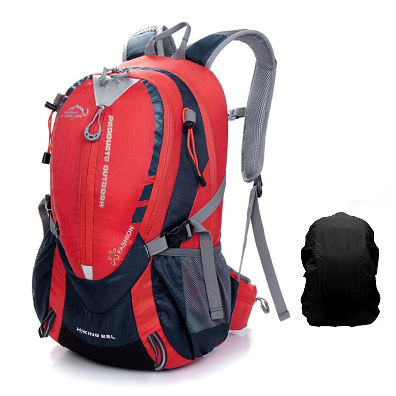 INOXTO 25L Outdoor Climbing hydrating backpack men cycling backpack women trail running marathon hiking backpack 2L water bags: Red