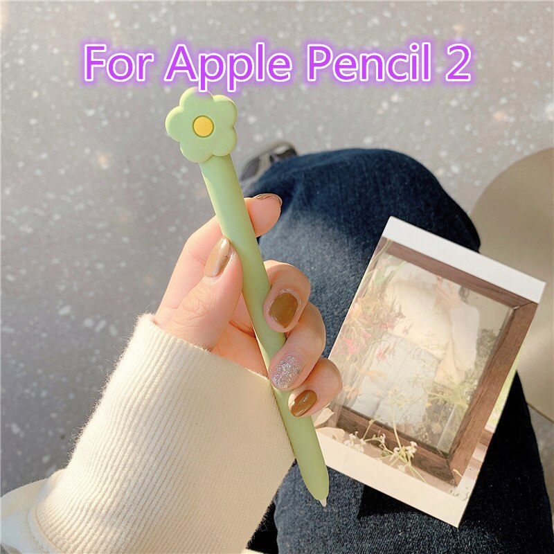 Cute Cat Claw For Apple Pencil 2/1 Case For iPad Tablet Touch Pen Stylus Cartoon Protective Sleeve Cover Flower Pencil Cases: WS514-2-5