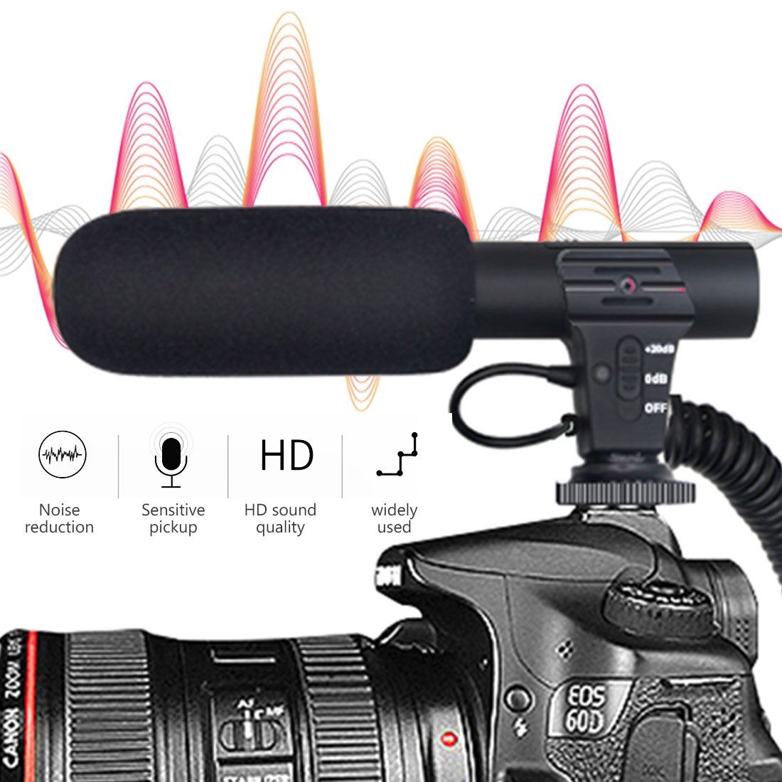3.5mm Stereo Camera Microphone VLOG Photography Interview Digital Video Recording Microphone For phone Camera VLOG