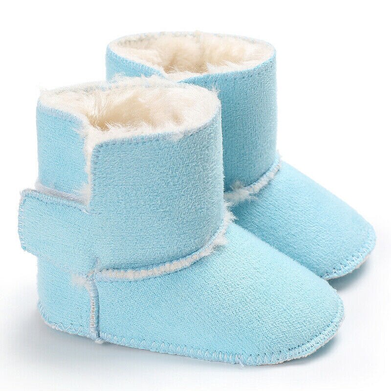 Brand Baby Laarzen Winter Jongen Meisjes Baby Zachte Zool Snowboots Warme Schoenen Peuter Laarzen Solid Ankle Haak Dikke mode