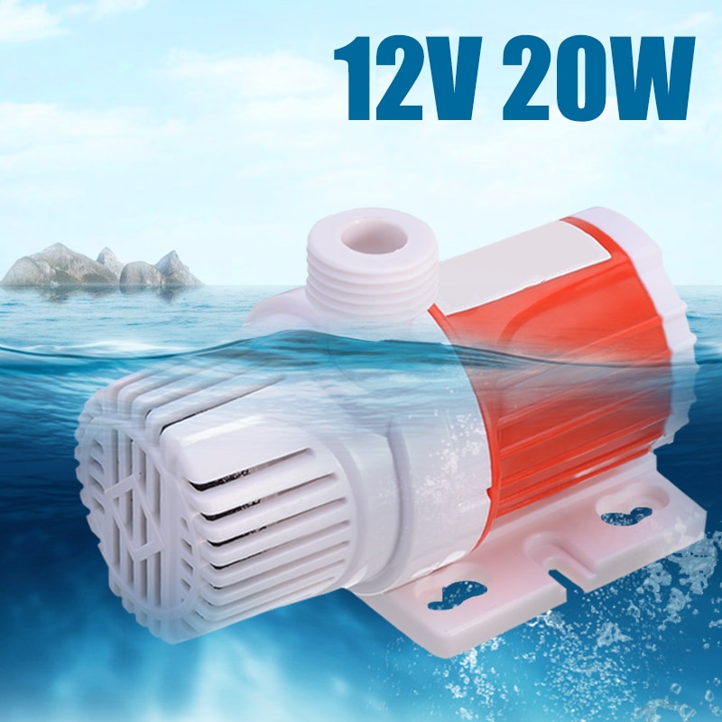 Energy Efficient Submersible Water Pump 12V 20W Solar Power Portable Water Pump Fountain Pump Garden Pond Pool
