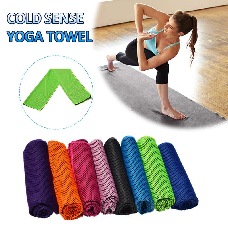 Yoga fitness hurtig kold sans sportshåndklæde bærbar hurtigtørrende ishåndklæde yoga udendørs svømning sportshåndklæde 82 × 30cm