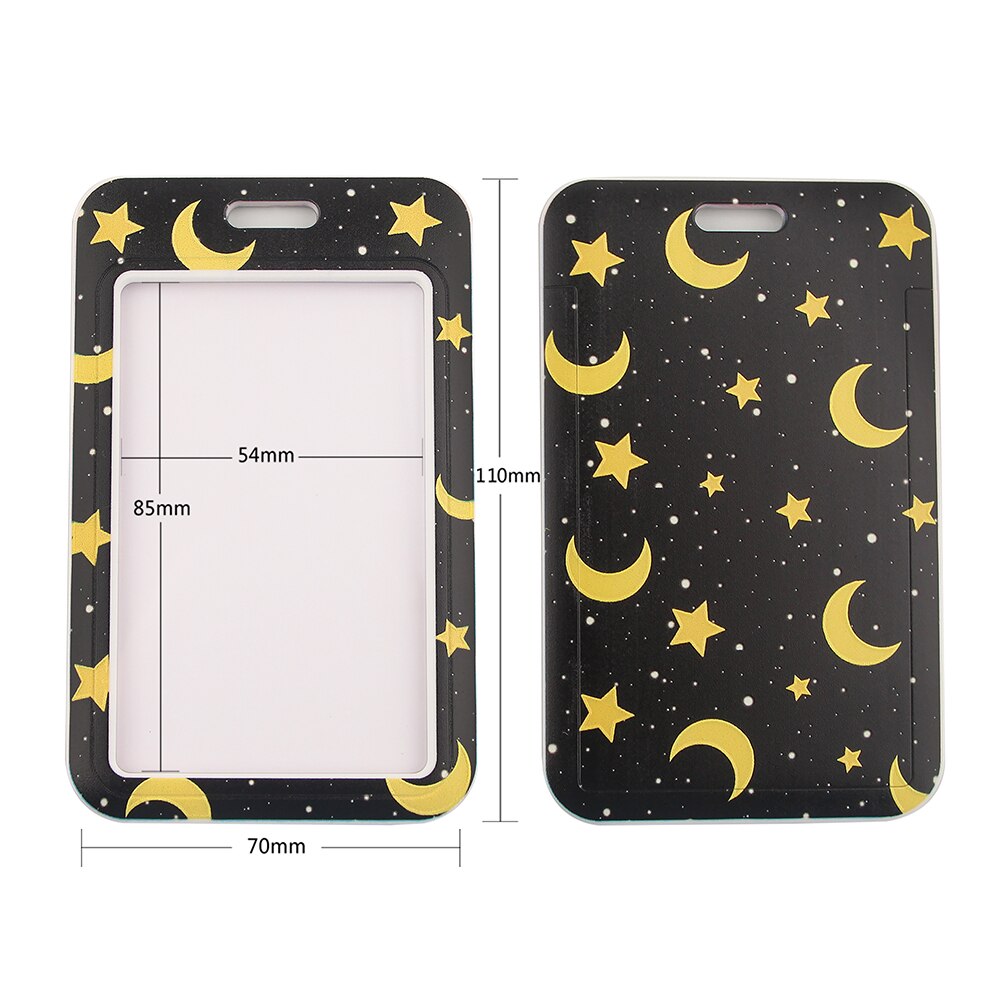 LX515 Stars and Moon Card Set Mobile Phone Belt Keychain Cheetah Badge Camera USB Keychain Lanyard Neck Strap