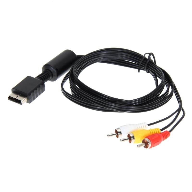 Cable de vídeo para SONY PS2, PS3, PlayStation 2 3, 6 pies, 1,8 M, AV TV, RCA, conectores de salida de vídeo