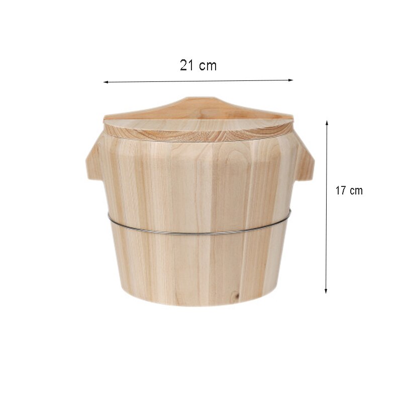 Cuiseur vapeur en bambou 21/24/27cm, baril en bois de riz à la vapeur, plats à Dim Sum, poisson et légumes, cuisson à la vapeur de cuisine: 21cm