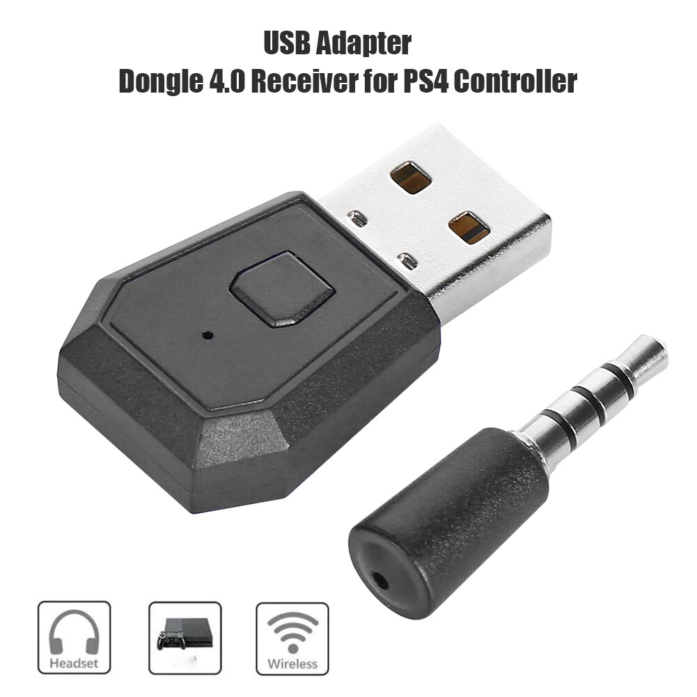 Adaptador inalámbrico compatible con Bluetooth para consola PS4, receptor de sonido USB 4,0, 3,5mm, accesorios de mando