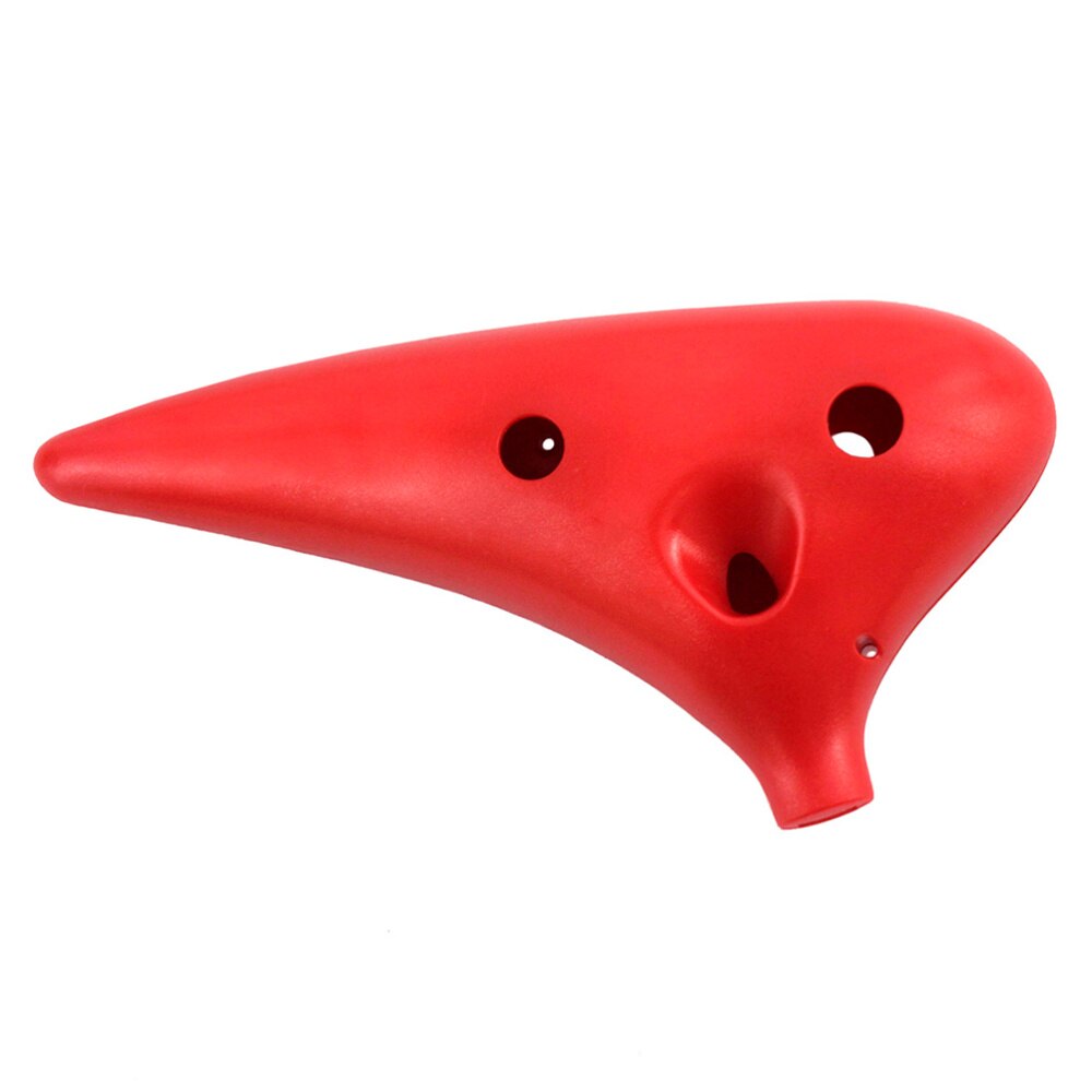 12 Gaten C Ocarina Muziekinstrument Met Opbergtas Abs Materiaal Ocarina Klassieke Ocarina Alto C Abs Ocarina Voor Beginner (Groen: Red