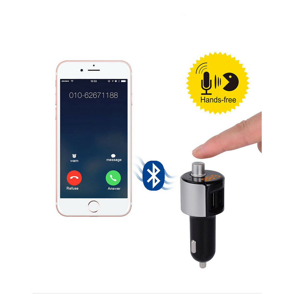 Bluetooth Car Kit Adapter Wireless Hands Free USB