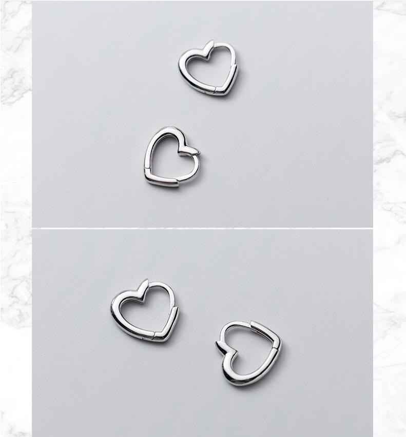 Piercing Heart Stud Earrings for Women Femme Wedding Party Femme pendientes Brincos eh495