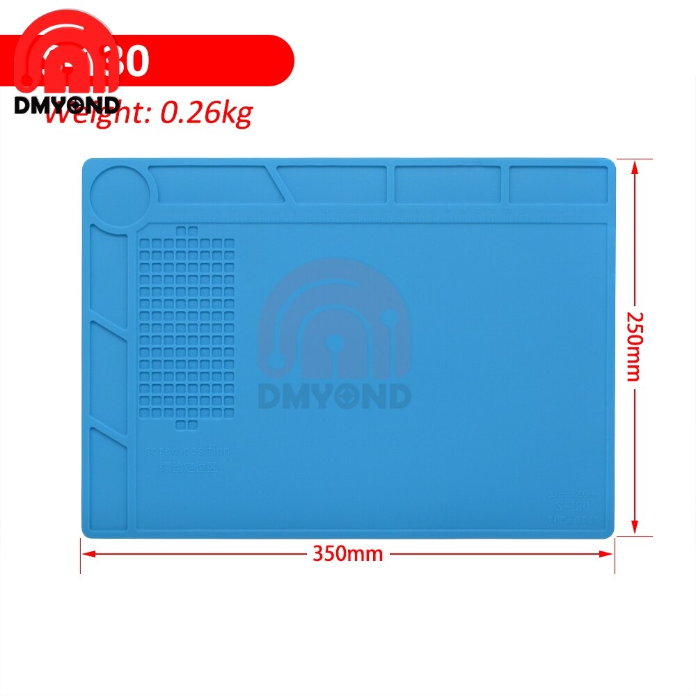 ESD Heat Insulation Working Mat Heat-resistant BGA Soldering Station Repair Insulation Pad Silicone Pad Maintenance Platform: S-130
