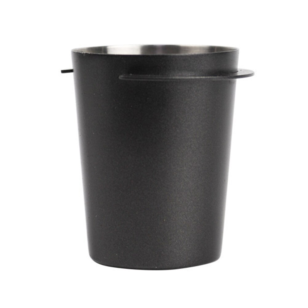 58mm Kaffee Pulver Zubringer Teil Edelstahl für Espresso Maschine Dosierung Tasse Tragbare Filter manipulieren Rost Beständig: Schwarz