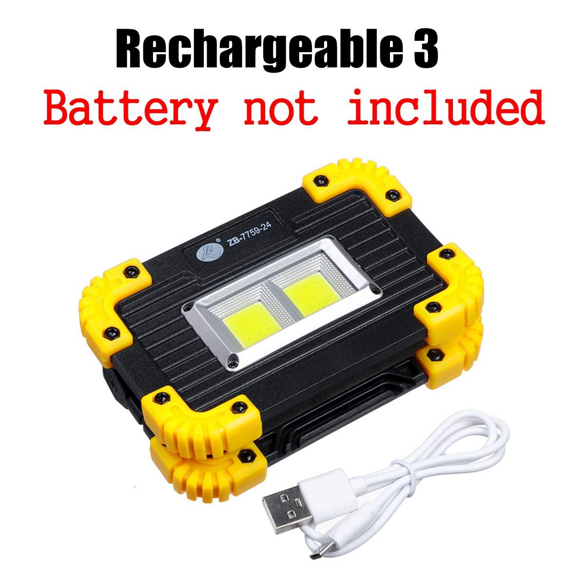 350W Portable Lanterns COB LED Floodlight USB Charging Rechargeable Spot Work Lamp Outdoor Camping Emergency Light: Rechargeable 3