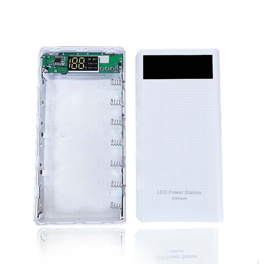 Dual USB 7x 18650 Battery DIY Power Bank Box Holder For Mobile Phone Tablet PC 45BA