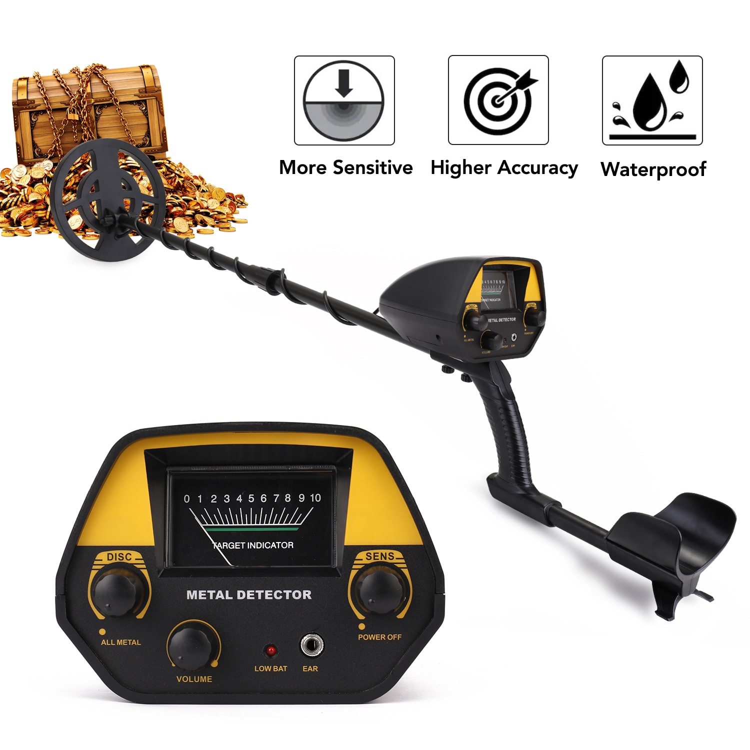GTX5030 Portable Metal Detector Underground Depth Metal Gold Detecting Tools Wiring Treasure Finder Gold Digger Detector