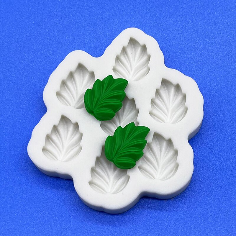 Ginkgo Monstera Deliciosa Leaf Silicone Cake Bakvorm Sugarcraft Chocolade Cupcake Bakvorm Fondant Cake Decorating Gereedschap: Army Green