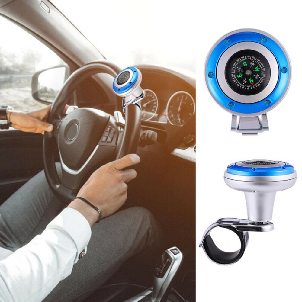 Accessory Steering Wheel Knob Blue Handle Replacement Spinner Universal