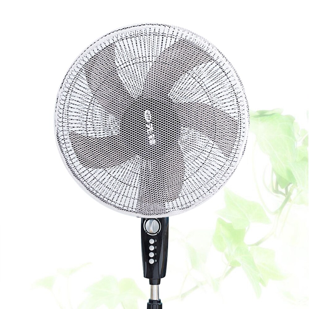 2 Pcs Familie Finger Protector Fan Cover Lichtgewicht Wasbare Stofdicht Zomer Fan Guard Cover: White