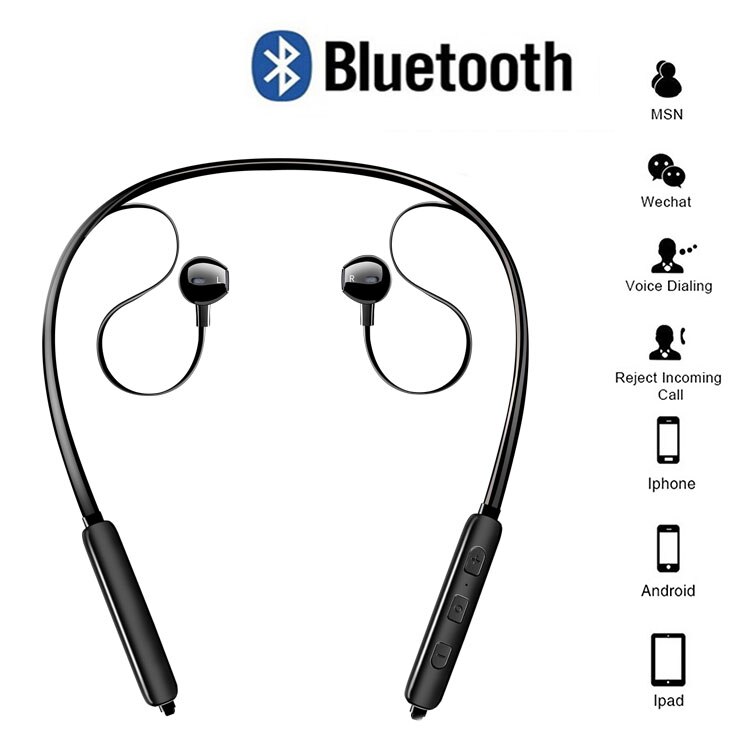 Sports Running Bluetooth Earphone Wireless Headset Headphones With Mic Bass Stereo Magnetic Blutooth Earphones for Mobile Phone