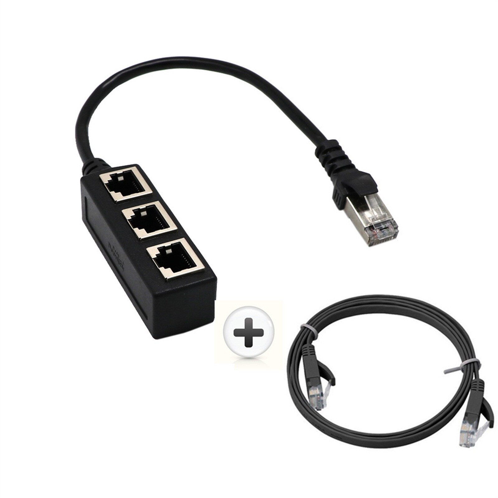 Network cCable Splitter Ethernet RJ45 Cable Adapter 1 Male To 3 Female Port LAN Network Plug Convertor Accessories