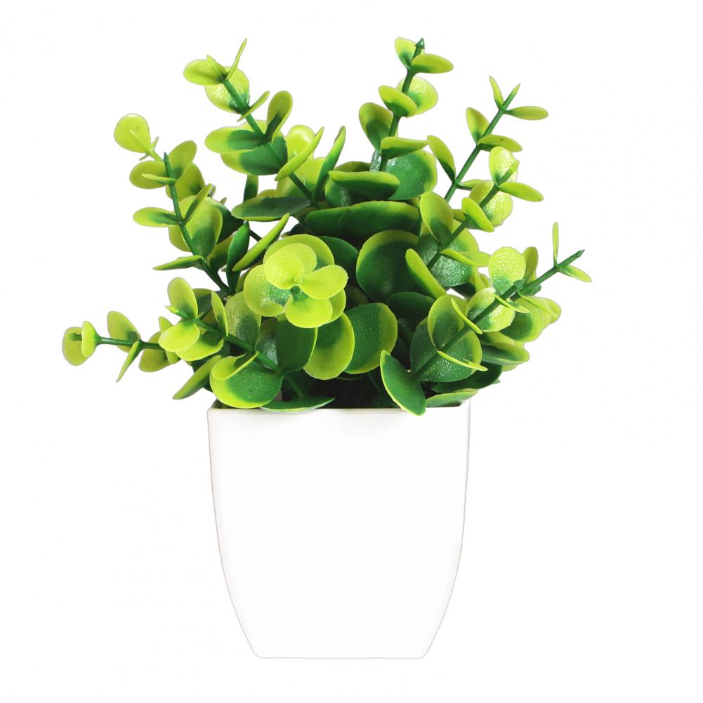 Umelé bonsaje, živé nevädnúce realistické črepníkové rastliny, obývačka, spálňa, umelé rastliny eukalyptu, bytová dekorácia pre hotel: Modrá