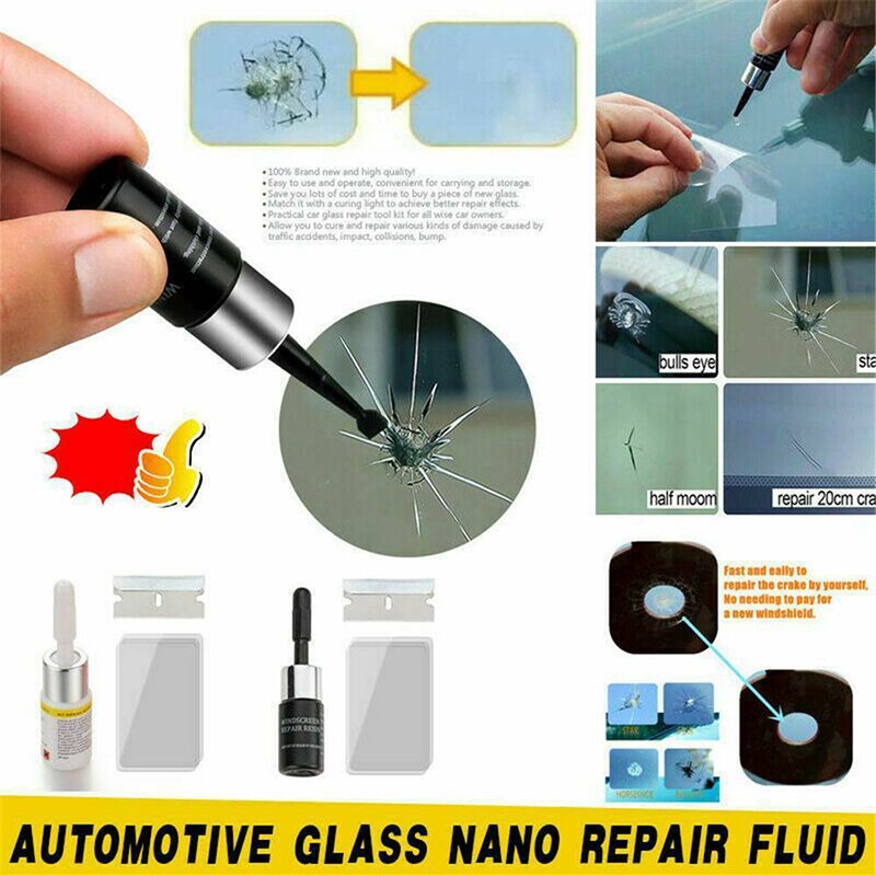 Upgrade Automotive Glass Nano Repair Fluid Car Window Glass Crack Chip Repair Tool Kit carro Nano Repair Fluid Crack Scratch