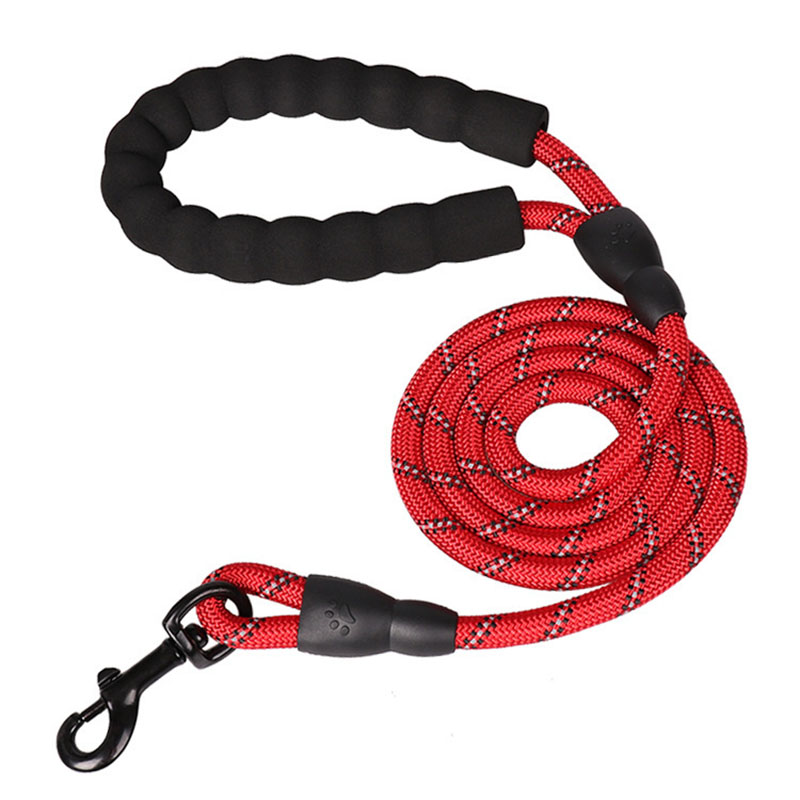 1.5M Nylon Training Hondenlijn Lead Huisdier Trekkabel Leash Voor Onderwijs Camping Achtertuin Hond Pet Wandelen Running Jogging lood: Rood / 1.2X150cm