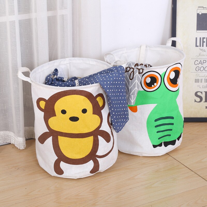 Panier à linge pliable en forme d'animaux, grand panier à linge pliable de dessin animé pique-nique pour enfants, rangement de jouets, lavage de vêtements sales, panier d'articles divers pour la maison