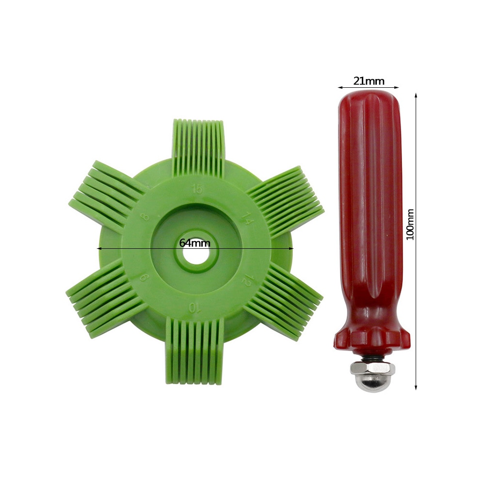 Car A/C Condenser Radiator Evaporator Fin Straightener Coil Comb Plastic Handle Universal Cleaner Tool For Auto Cooling System