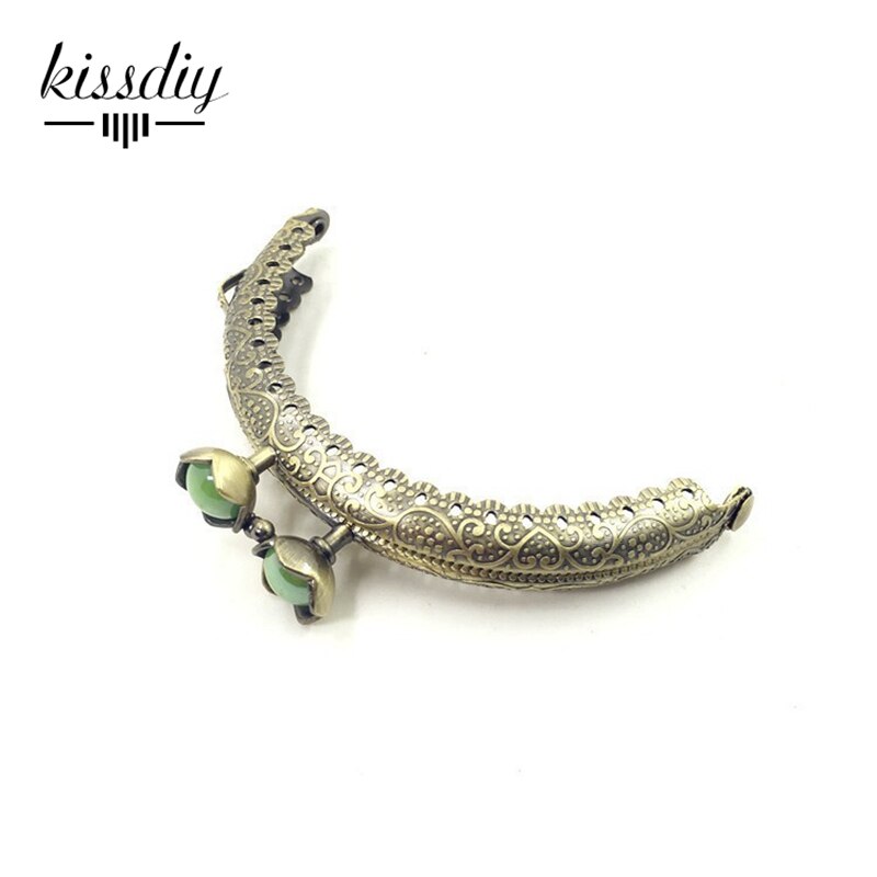 KISSDIY 20pcs/10pcs 8.5CM Lotus head Bag Kiss Clasp Bronze Semicircle Metal Coining Pattern Purse Frame DIY Bag Sewing Acces