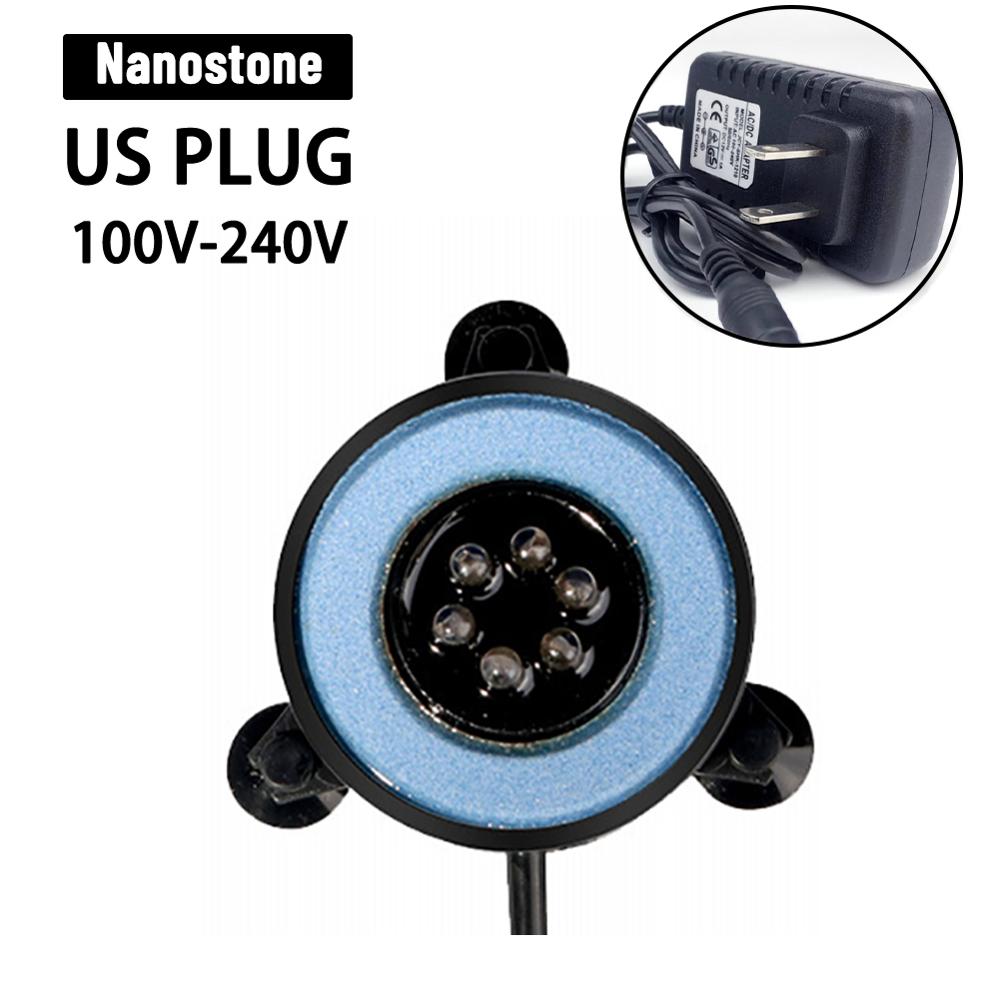 Onderwater Rgb Aquarium Air Curtain Bubble Licht 6 Kleur Veranderende Led Dompelpompen Aquarium Versieren Licht Eu/Ons/uk Plug: Nanostone US