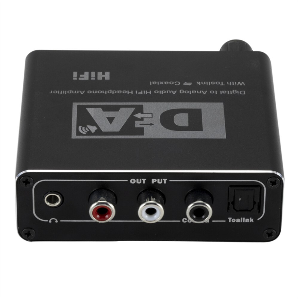 Draagbare Hifi Dac Amp Digitale Audio Analoog Converter Rca 3.5Mm Hoofdtelefoon Versterker Toslink Optische Coaxiale Uitgang Dac 24bit