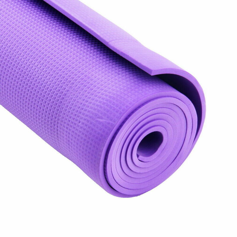 Tapis de Yoga Extra épais 6mm antidérapant, sangles pour exercices de gymnastique, pique-nique, Pilates UK
